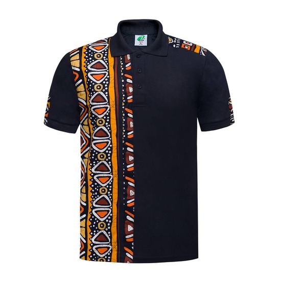 African Print Polo-collar T-Shirt – Jijor 360