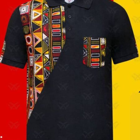 african print polo shirt